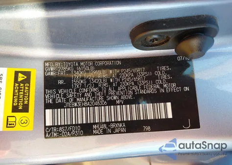 2010 Toyota Highlander Hybrid Base V6 из США, поврежденный, VIN JTEBW3EH8A2048306